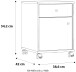 Rollcontainer >TEMPRA2< (BxHxT: 38,6x54,2x42 cm) in Artisan Eiche