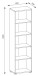 Aktenregal >Clermont< (BxHxT: 52,5x186x35 cm) in weiß - 52,5x186x35cm (BxHxT)