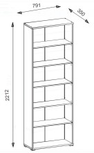 Aktenregal >Clermont< (BxHxT: 79,1x221,2x35 cm) in...