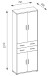 Aktenschrank >Clermont< (BxHxT: 79,1x221,2x35 cm) in Sonoma/Eiche