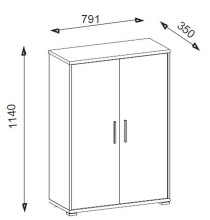 Aktenschrank >Clermont< (BxHxT: 79,1x114x35 cm) in Sonoma/Eiche