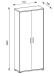 Aktenschrank >Clermont< (BxHxT: 79,1x186x35 cm) in weiß - 79,1x186x35cm (BxHxT)