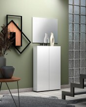 Schuhschrank >SPAZIO< (BxHxT: 73,4x115x18,6 cm) in weiß - 73,4x115x18,6 (BxHxT)