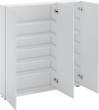 Schuhschrank >SPAZIO< (BxHxT: 110,2x115x18,6 cm) in weiß aus Holzwerkstoff