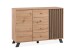 Kommode >Medan< (BxHxT: 118x85x45 cm) in Artisan Oak / Anthrazit