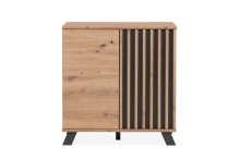 Kommode >Medan< (BxHxT: 80x85x40 cm) in Artisan Oak / Anthrazit