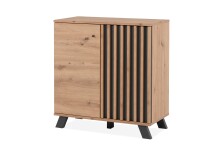 Kommode >Medan< (BxHxT: 80x85x40 cm) in Artisan Oak / Anthrazit