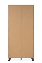 Standvitrine >Medan< (BxHxT: 92x198x40 cm) in Artisan Oak / Anthrazit