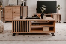 Couchtisch >Medan< (BxHxT: 110,5x42x67 cm) in Artisan Oak / Anthrazit
