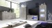 Vitrine >Belinda< (BxHxT: 61x162x43 cm) in Holzstruktur Pinie Weiss Nachbildung