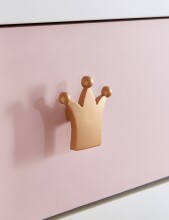 Kleiderschrank >CINDY2< (BxHxT: 95x199x58 cm) in WEISS + ABSETZUNGEN ROSE