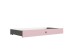 Bettschubkasten >CINDY2< (BxHxT: 137x17x71 cm) in WEISS + ABSETZUNGEN ROSE