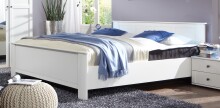 Bett >CHALET< (BxHxT: 169x85x210 cm) in WEISS -...