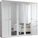 Kleiderschrank >CHALET< (BxHxT: 225x210x58 cm) in WEISS - 225x210x58cm (BxHxT)