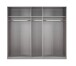 Kleiderschrank >CHALET< (BxHxT: 225x210x58 cm) in WEISS - 225x210x58cm (BxHxT)