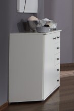 Kombikommode >CHALET< (BxHxT: 81x83x41 cm) in WEISS - 81x83x41cm (BxHxT)