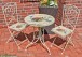 Garten-Essgruppe >Floral< (H: 70,5 cm) in altweiß aus Stahl - 70,5cm (H)