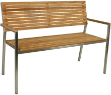 Gartenbank >Denver< (BxHxT: 125x86x55 cm) in braun...
