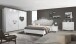 Schlafzimmer-Set >Salvina< (4-teilig) Weiss/Siebdruck