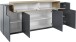 Sideboard >Corona< (BxHxT: 200x85,6x45 cm) in anthrazit matt/Oak
