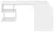 Eckschreibtisch >Esse Angolo< (BxHxT: 180x75x60 cm) in weiß - 180x75x60 (BxHxT)