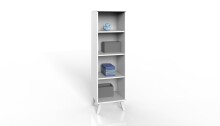 Regal >ROCKY< (BxHxT: 42x142x40 cm) in WEISS +...