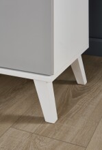 Regal >ROCKY< (BxHxT: 42x142x40 cm) in WEISS + LIGHT GREY - 42x142x40cm (BxHxT)