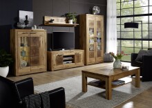 Highboard >WZ-0315< (BxHxT: 103x135x40 cm) in natur geölt - 103x135x40 (BxHxT)