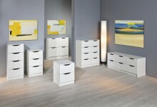 Kommode >WESTPHALEN< (BxHxT: 41x71x40 cm) in Weiss - 41x71x40 (BxHxT)
