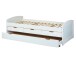 Funktionsbett >Ulli< (B/H/T 205 x 63 x 98 cm) in Weiss - 205x63x98 (BxHxT)