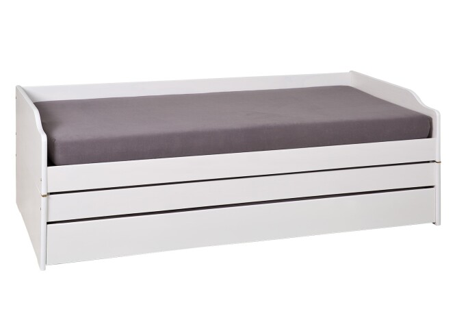 Funktionsbett >Lotar< (BxHxT: 97x65x209 cm) in Weiss - 97x65x209 (BxHxT)