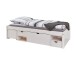 Funktionsbett >TILL< in Weiss aus Massivholz - 209x47,5x96cm (BxHxT)