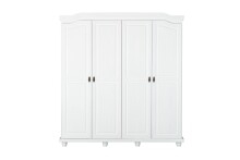 Kleiderschrank >Isny< (B/H/T 197 x 198 x 60 cm) in weiß - 197x198x60 (BxHxT)