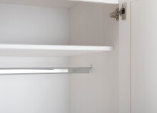 Kleiderschrank >Isny< (B/H/T 197 x 198 x 60 cm) in weiß - 197x198x60 (BxHxT)