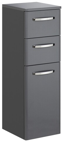 Unterschrank >Quickset 327< (BxHxT: 30x90,5x33 cm) in Anthrazit Hochglanz