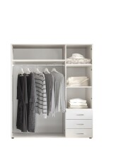 Kleiderschrank >Harry< ((BxHxT) 150x176x52 cm) in Weiß - 150x176x52cm (BxHxT)