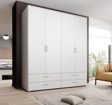 Kleiderschrank >Spazio< in Weiß -...