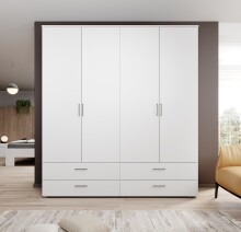 Kleiderschrank >Spazio< in Weiß -...