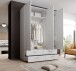Kleiderschrank >Spazio< in Weiß - 137,8x198,6x48cm (BxHxT)
