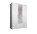 Kleiderschrank >Spazio< in Weiß - 137,8x198,6x48cm (BxHxT)