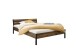 Bett >Marseille< in Old Style Dunkel - 146,4x73,4x215,6cm (BxHxT)