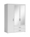 Kleiderschrank >Ivar< in Weiß - 125x190x51cm (BxHxT)