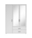 Kleiderschrank >Ivar< in Weiß - 125x190x51cm (BxHxT)