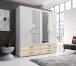 Kleiderschrank >Ivar< in Weiß Abs. Eiche Sonoma - 180x190x51cm (BxHxT)