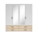 Kleiderschrank >Ivar< in Weiß Abs. Eiche Sonoma - 180x190x51cm (BxHxT)