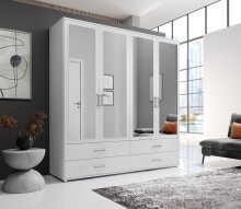 Kleiderschrank >Ivar< in Weiß - 180x190x51cm...