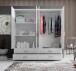 Kleiderschrank >Ivar< in Weiß - 180x190x51cm (BxHxT)