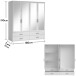 Kleiderschrank >Ivar< in Weiß - 180x190x51cm (BxHxT)