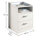 Nachtkommode >Lumo< in Weiß - 46x67x42cm (BxHxT)
