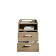 Nachtkommode >Lumo< in Artisan Eiche - 46x67x42cm (BxHxT)